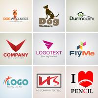 Creative Corporate Logo Design Template Set vector