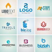 Creative Corporate Logo Design Template Set vector