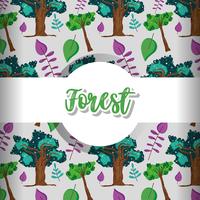 Forest pattern background vector