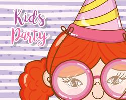 Kids party cartoons vector