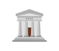 Icono de banco sobre un fondo blanco