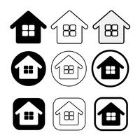 simple house and home icon symbol sign vector