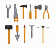 Construction tools on a white background vector