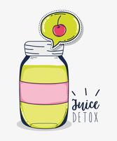 Fruit juice detox vector