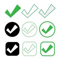 Simple Tick icon accept approve sign vector