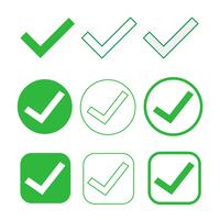 Simple Tick icon accept approve sign vector