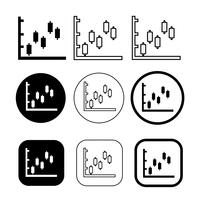 Simple conjunto de diagrama y el icono de gráfico vector