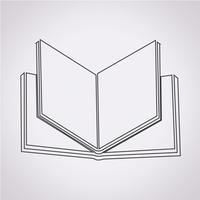 Icono de libro símbolo signo vector