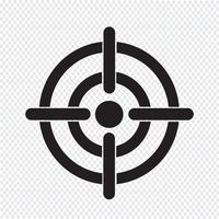 Icono de destino símbolo de signo vector