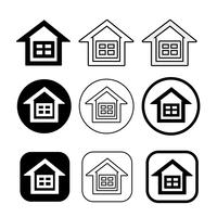 simple house and home icon symbol sign vector