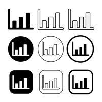 Simple set of diagram and graph icon vector