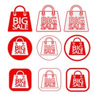 Shopping bag icon Sale package sign vector