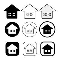 simple house symbol and home icon sign vector