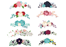 Bouquet Set  vector