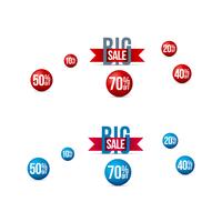 Big Sale labels and balls vector