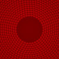 Corazones circulares rojos con dibujos vector