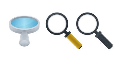 Magnifying glass vector icons