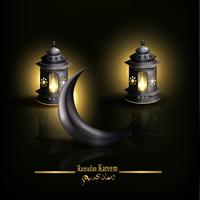  ramadan kareem greeting card background vector
