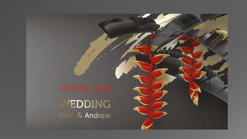 Tropical black and gold leaves on dark background vector
