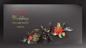 Tropical black and gold leaves on dark background vector