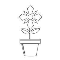 Flower Pot Icon vector