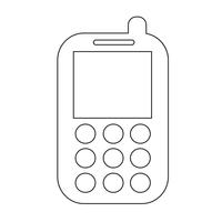 Mobile phone icon vector