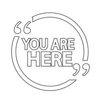 You are here icon vector