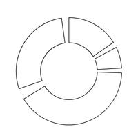 Diagrama simple y el icono de gráfico vector