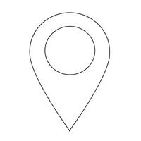 Ubicación GPS icono de puntero del mapa vector