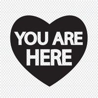 You are here icon vector