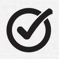 Check list button icon vector