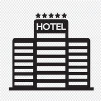 Hotel de cinco estrellas icono vector