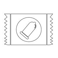 Icono de paquete de condones signo de protección