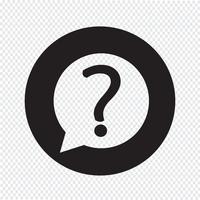 Question mark sign icon vector