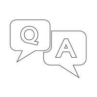 Question answer icon vector