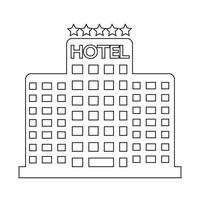 Hotel de cinco estrellas icono vector