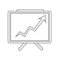 Growing Chart Presentation Icon vector