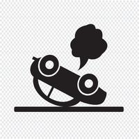 car auto accident icon vector