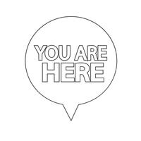 You are here icon vector