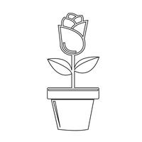 Flower Pot Icon vector