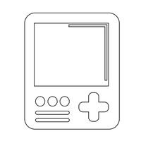 Handheld game console icon vector