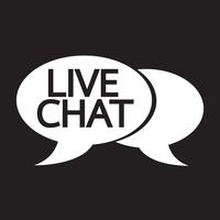 Live chat speech bubble icon vector