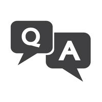 Question answer icon vector