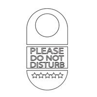 please do not disturb door hanger icon vector