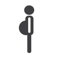 Pregnancy woman icon vector