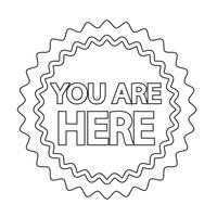 You are here icon vector