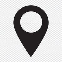 GPS location Map pointer icon vector