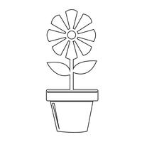 Flower Pot Icon vector