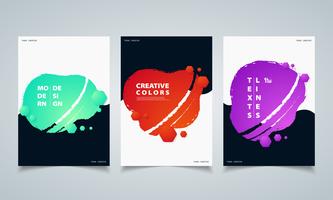 Abstract hexagonal colorful fluid geometric shape banners brochure. illustration vector eps10 
