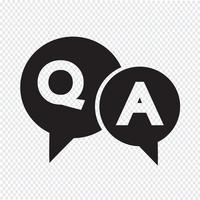 Question and Answer Speech Bubble icon